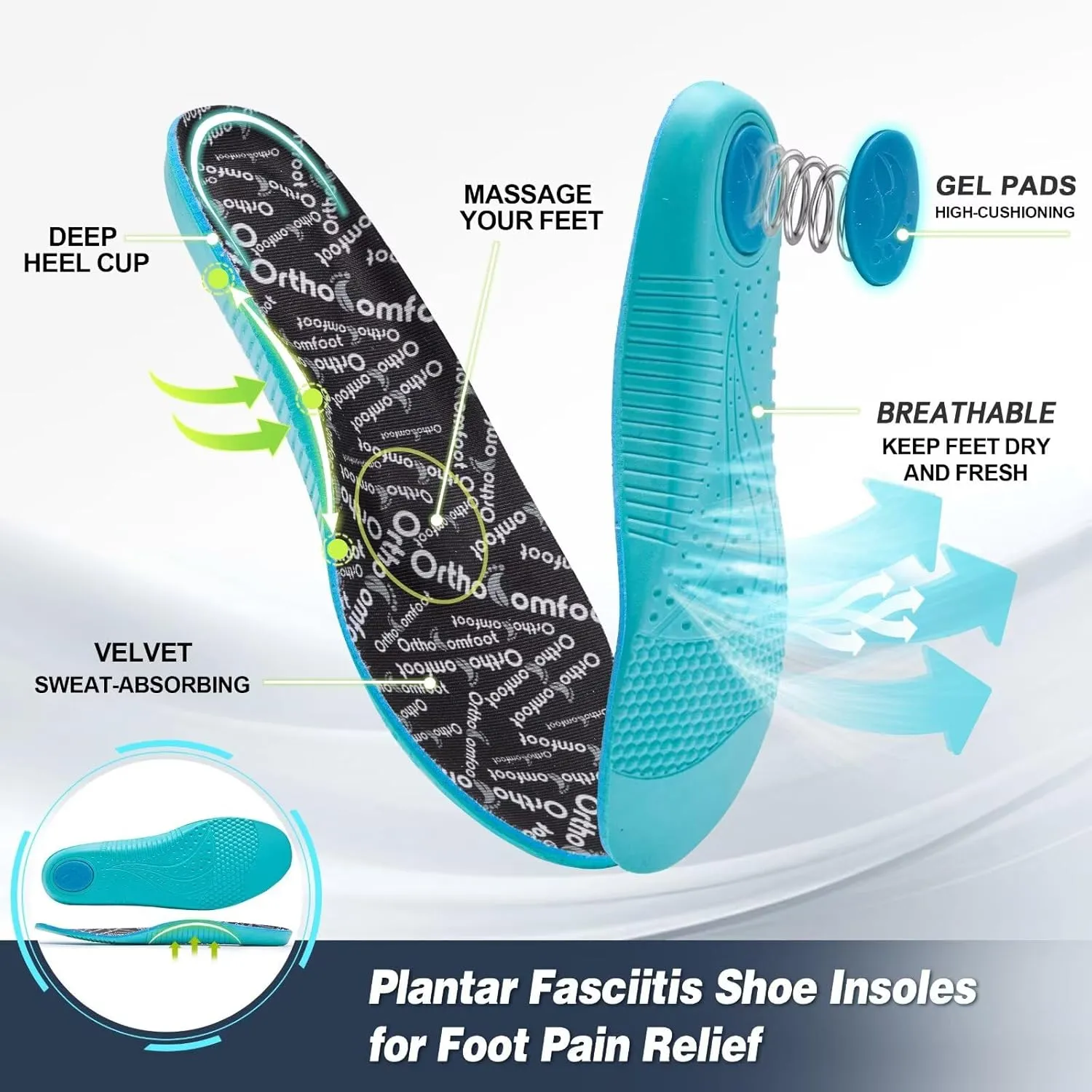 Women's Orthopedic Road Running Shoes: Comfortable Casual Arch Support Plantar Fasciitis Athletic Sneakers, High Arch Flat Feet Tennis Sports Work Walking Shoes for Foot and Heel Pain Relief