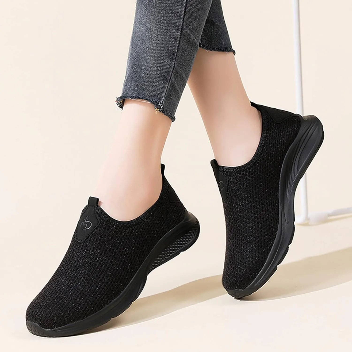 Womens Running Shoes Lightweight Tennis Shoes Non Slip Walking Shoes Women Wide Casual Slip On Shoes Casual Sneakers Waterproof Tennis Shoe Loafers Shoe