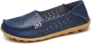 Women's Sandal Comfortable Loafers Casual Moccasins Wild Driving Flats Hole Soft-Soled Walking Shoes Women Slip On Cutout Breathable Shoes