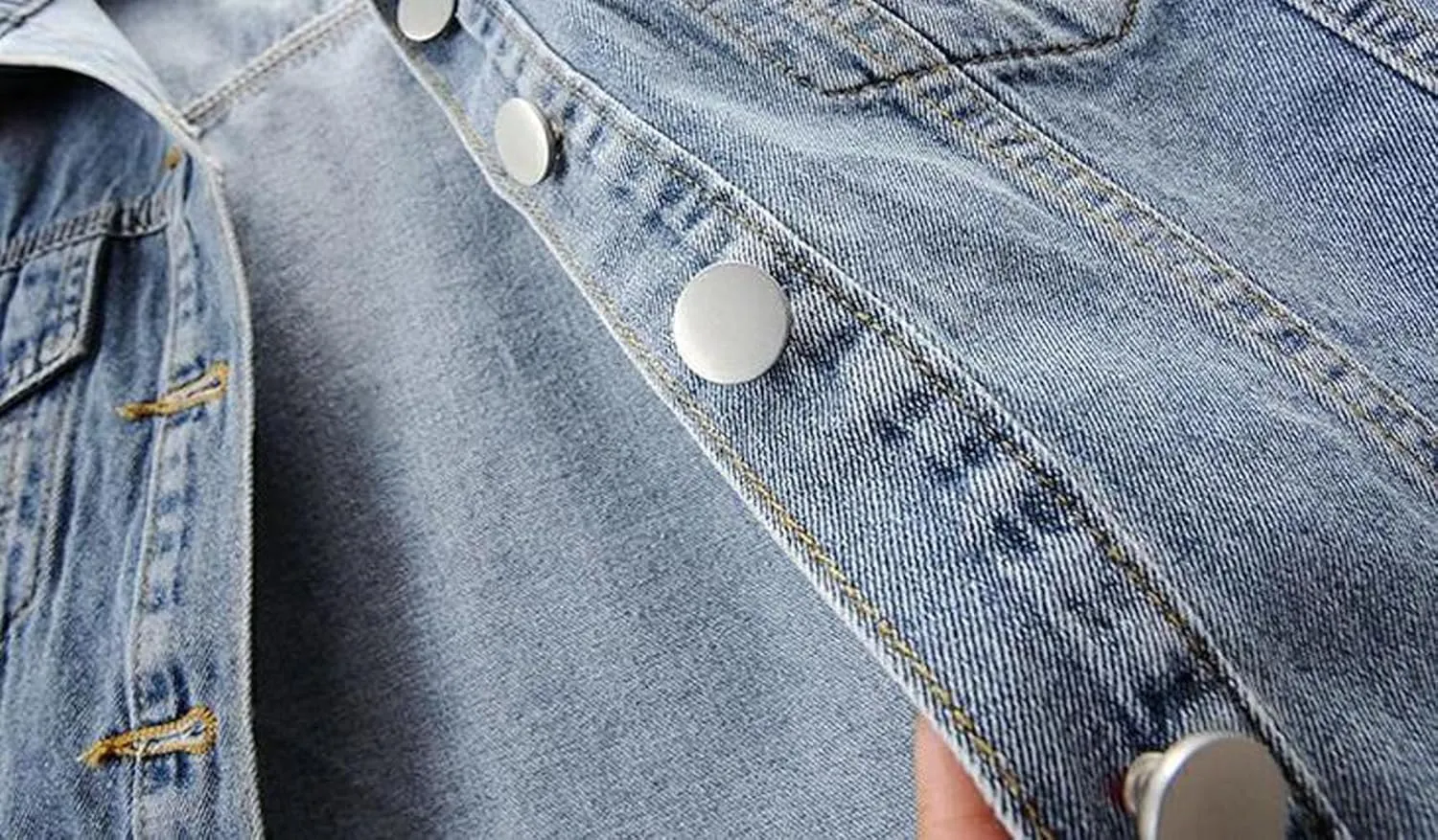 Women's Short Sleeve Classic Denim Jackets Cropped Button Up Jean Coat Tops Outerwear