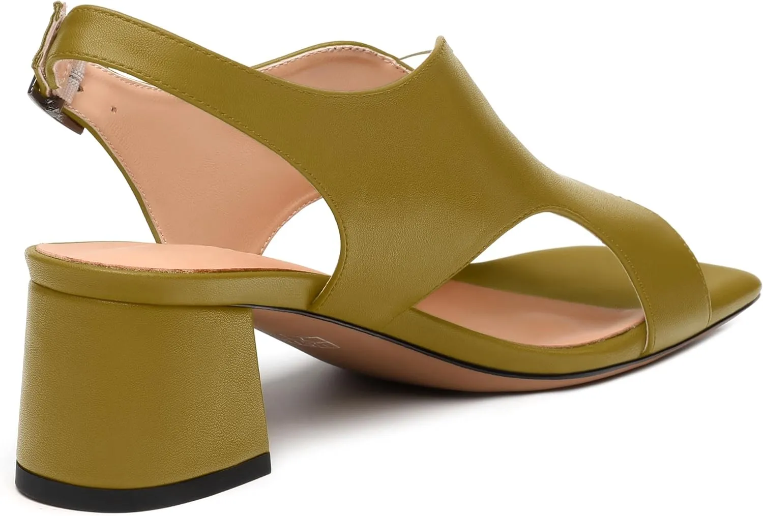 Womens Slingback Sandals, Peep Toe Mid Block heel Sandals for Women, Leather Insole Comfort Sandals 2"