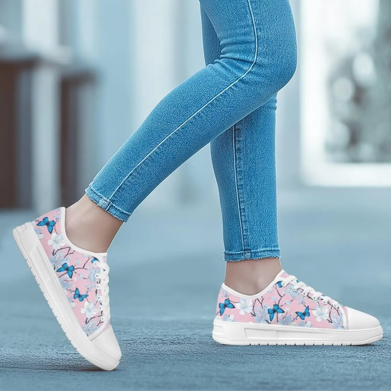 Women’s Slip on Canvas Shoes Classic Arch Support Sneakers Loafers Shoes Casual Fashion Low-Top Slip Ons US 5.5-13.5