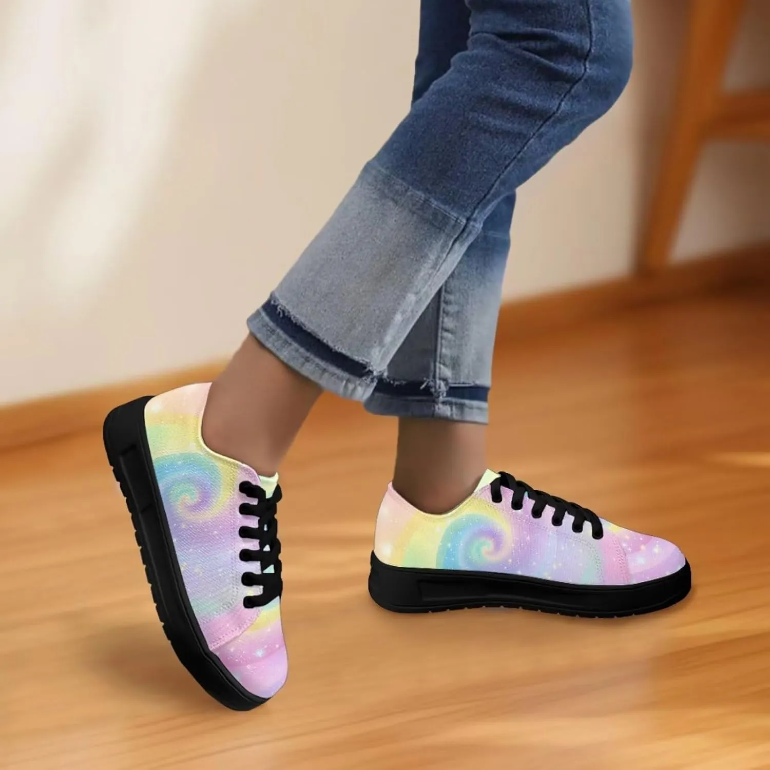 Women's Slip On Canvas Tennis Shoes Low Top Fashion Sneakers Casual Flats Walking Shoes Comfy Loafers US 5.5-13.5