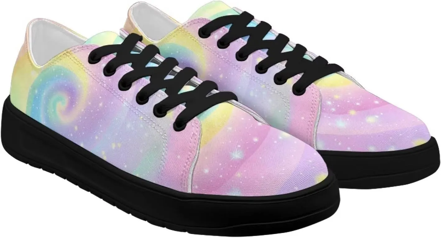 Women's Slip On Canvas Tennis Shoes Low Top Fashion Sneakers Casual Flats Walking Shoes Comfy Loafers US 5.5-13.5