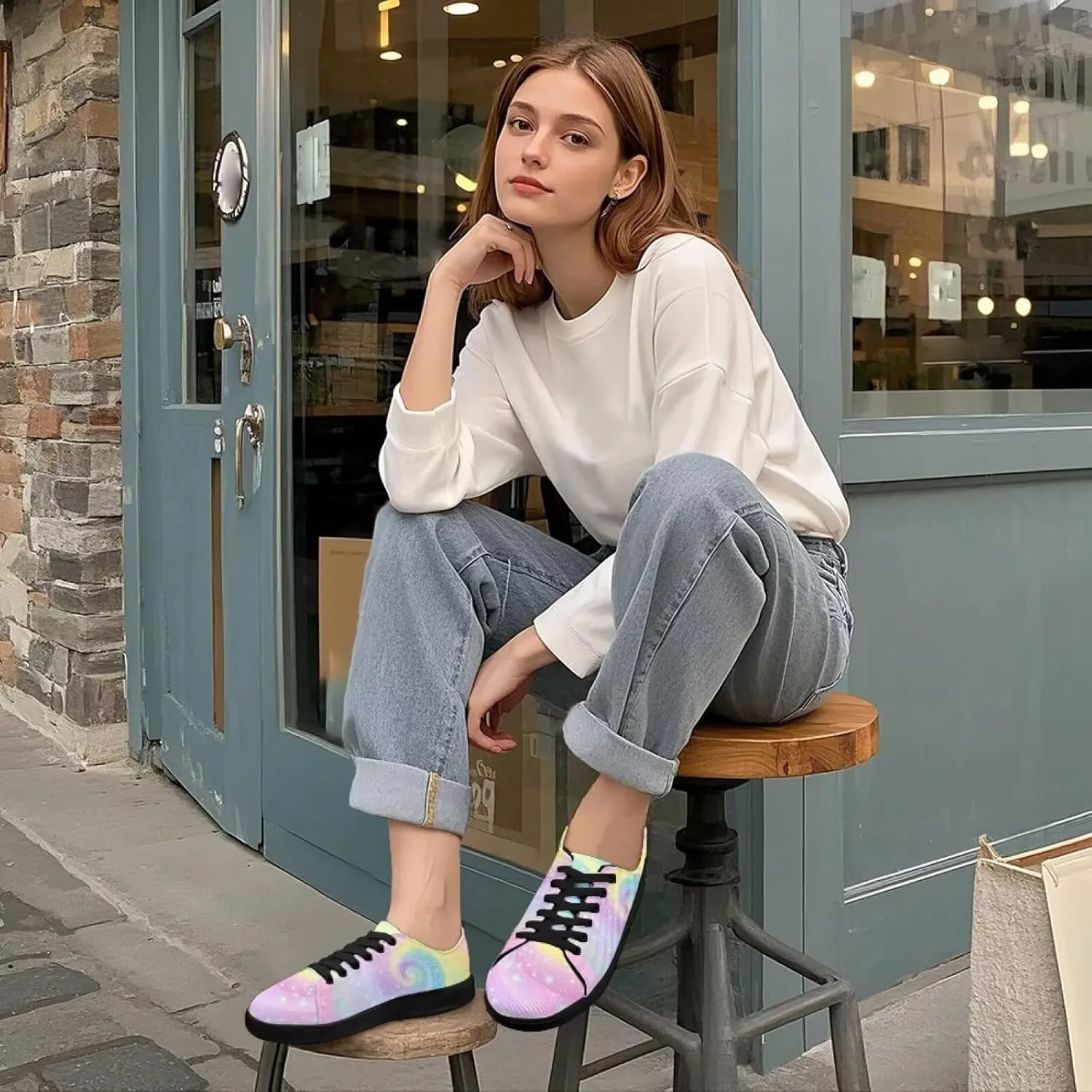 Women's Slip On Canvas Tennis Shoes Low Top Fashion Sneakers Casual Flats Walking Shoes Comfy Loafers US 5.5-13.5