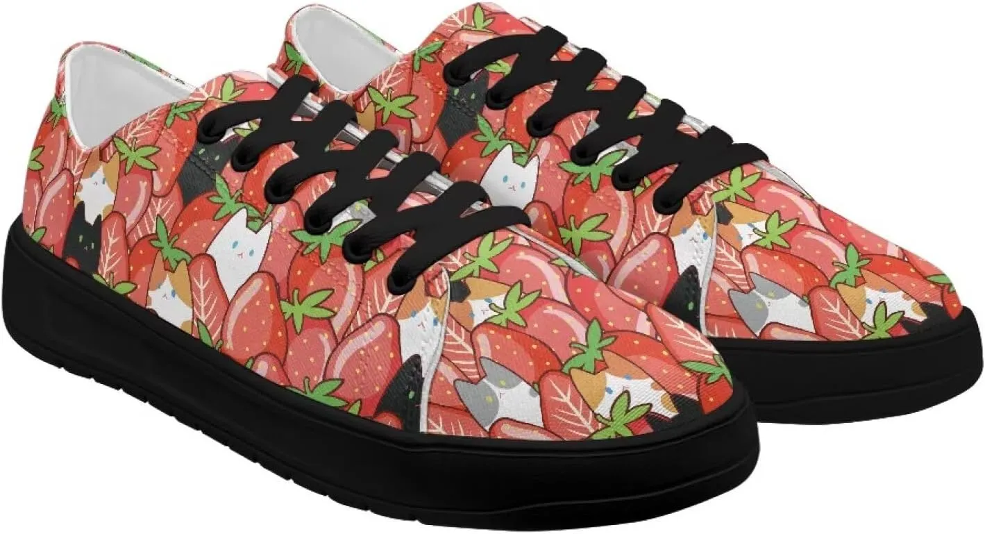 Women's Slip On Canvas Tennis Shoes Low Top Fashion Sneakers Casual Flats Walking Shoes Comfy Loafers US 5.5-13.5