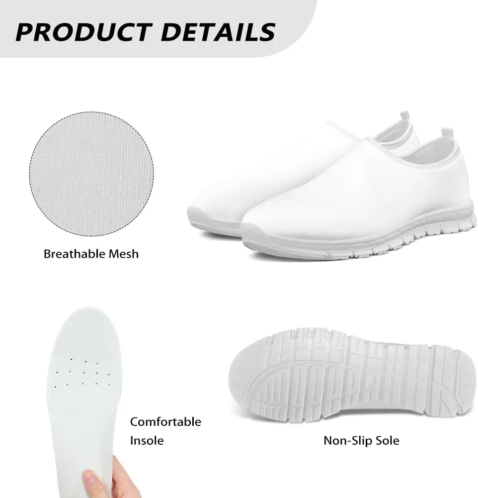 Women's Sneakers Casual Low Top Running Sneaker Flat Breathable Slip On Soft Holiday Play Athletic Shoes for Womens