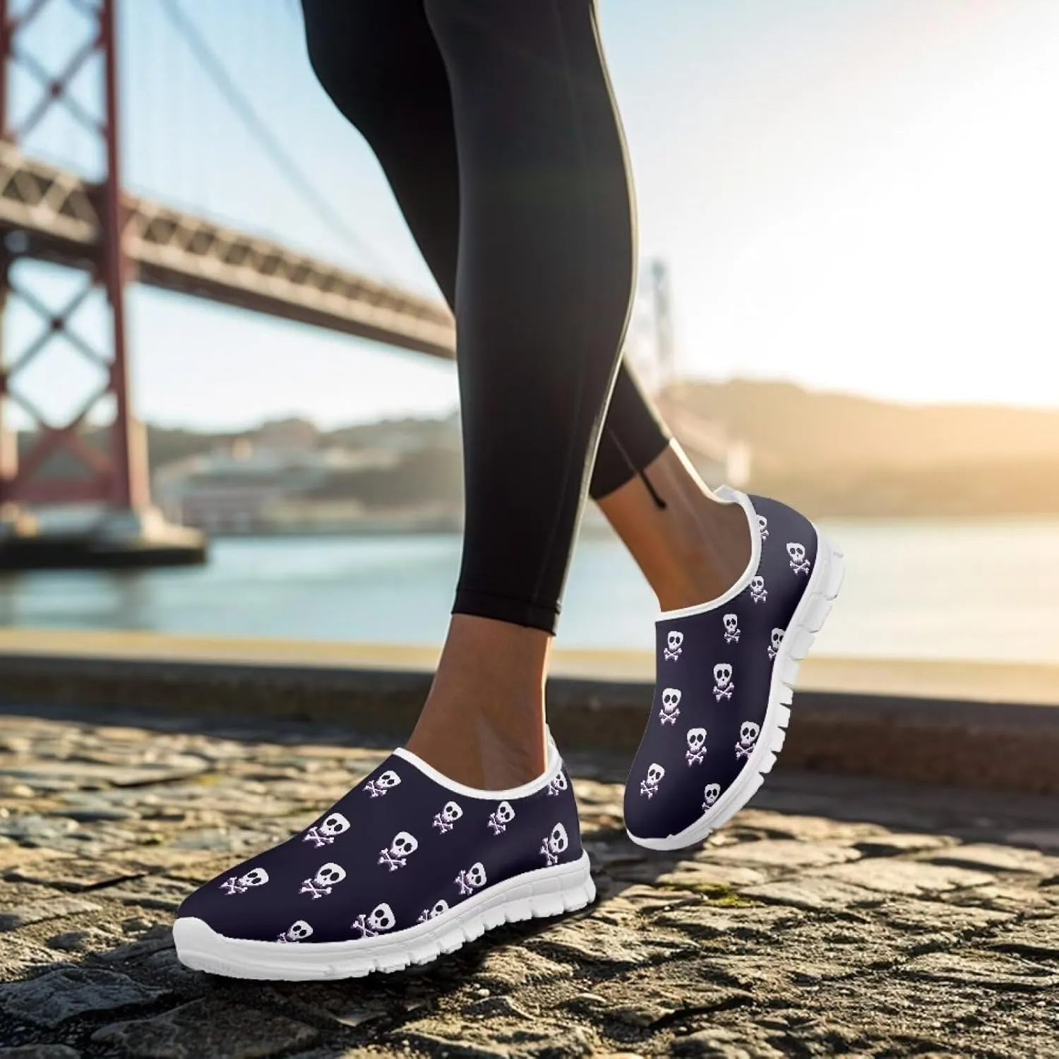 Women's Sneakers Casual Low Top Walking Sneaker Flat Breathable Soft Slip On Outdoor Lightweight Shoes for Women