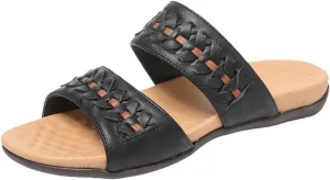 Women’s Summer Sandals – Cross Strap, Twisted Rope Braided Lace-Up Design, Open-Toe Casual Flat Sandals, Lightweight & Anti-Slip Outdoor Footwear