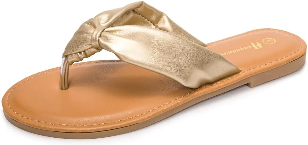 Women's Thong Sandals Flip Flop T Strap Sandals Slip On Flat Sandals Casual Slide Sandals for Women Dressy Summer
