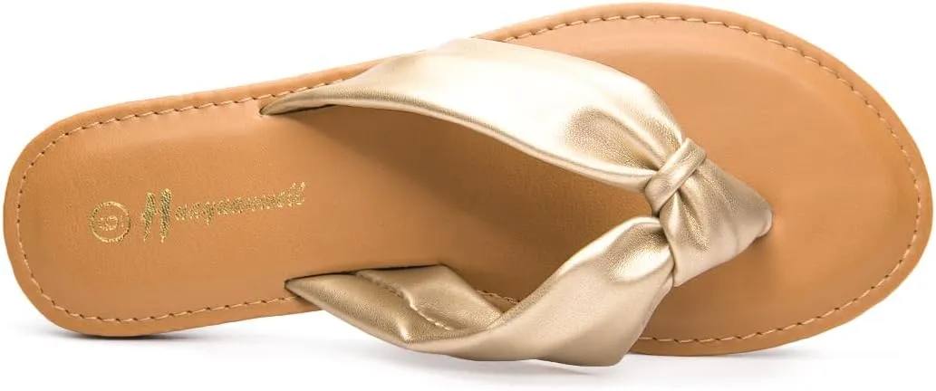 Women's Thong Sandals Flip Flop T Strap Sandals Slip On Flat Sandals Casual Slide Sandals for Women Dressy Summer