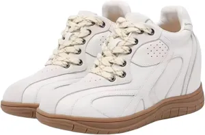 Women's Vintage Fashion Patchwork Design Strappy Suede Walking Shoes German Army Trainer Style Inner Height Increase for Spring and Summer Strappy Wedge Heel for Women Outdoor