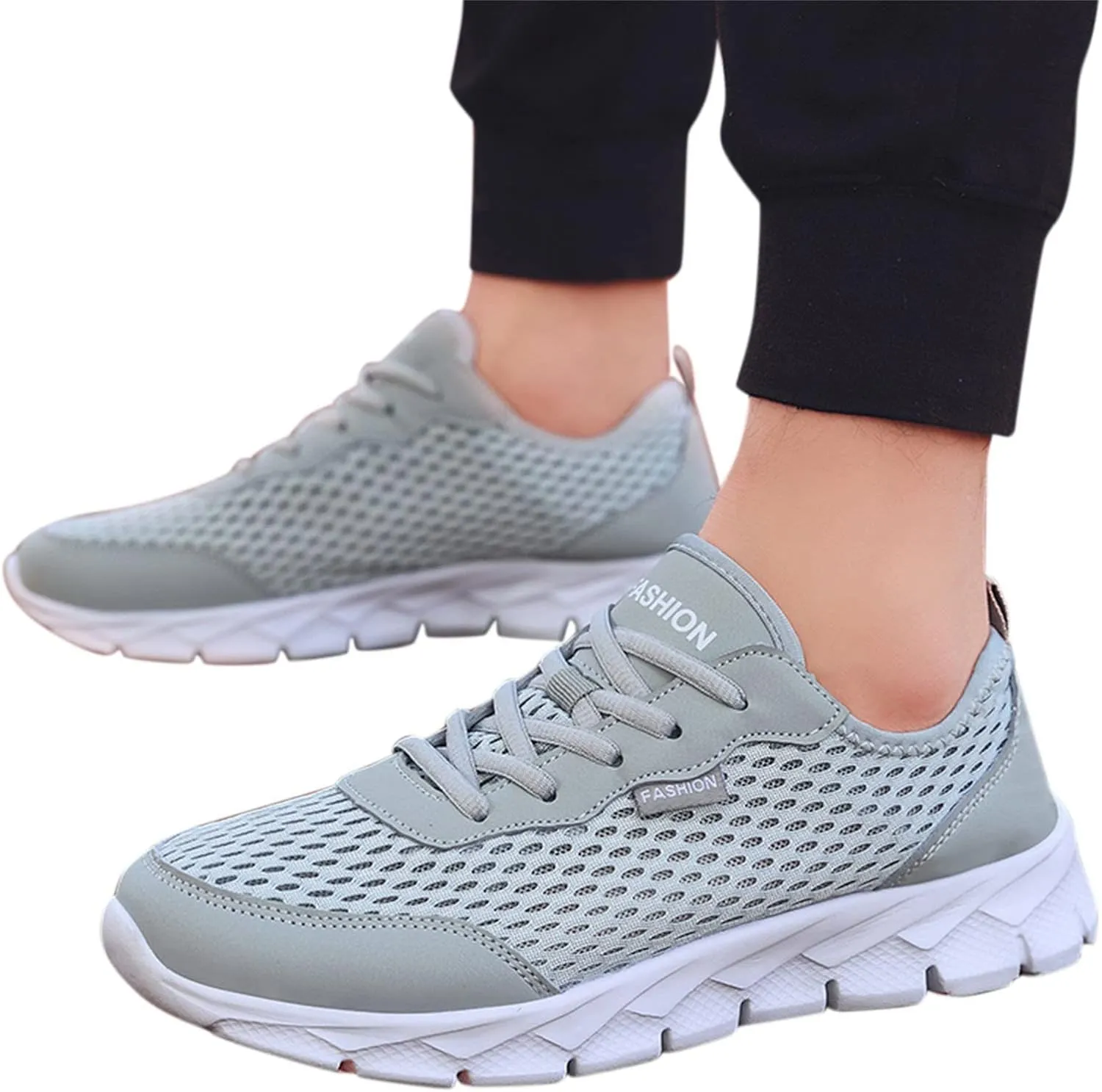 Womens Walking Shoes Lace Up Lightweight Memory Foam Cheer Walking Shoes Women Workout Slip On Shoes Casual Men's Fashion Sneakers White Tennis Shoe Trainers Shoe