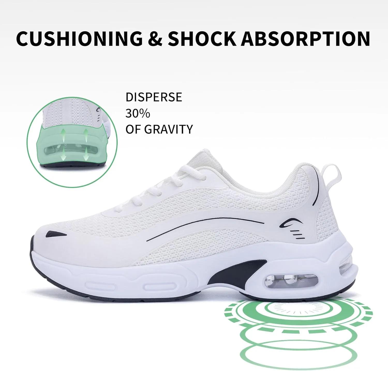 Womens Walking Shoes with Arch Support | Orthotic Sneakers for Plantar Fasciitis Foot Heel Pain Relief | Tennis Running Shoes US 6.5-11