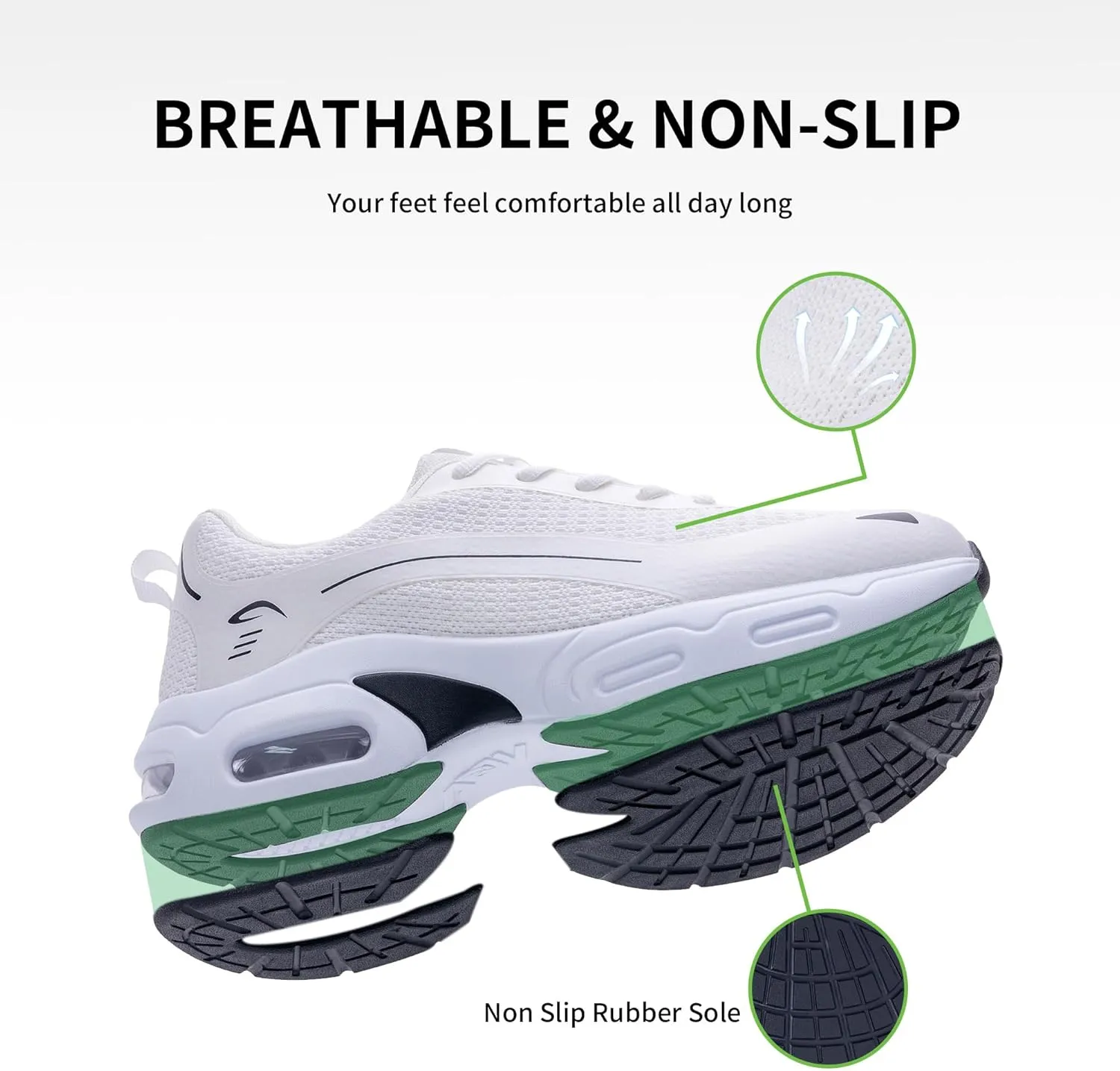 Womens Walking Shoes with Arch Support | Orthotic Sneakers for Plantar Fasciitis Foot Heel Pain Relief | Tennis Running Shoes US 6.5-11