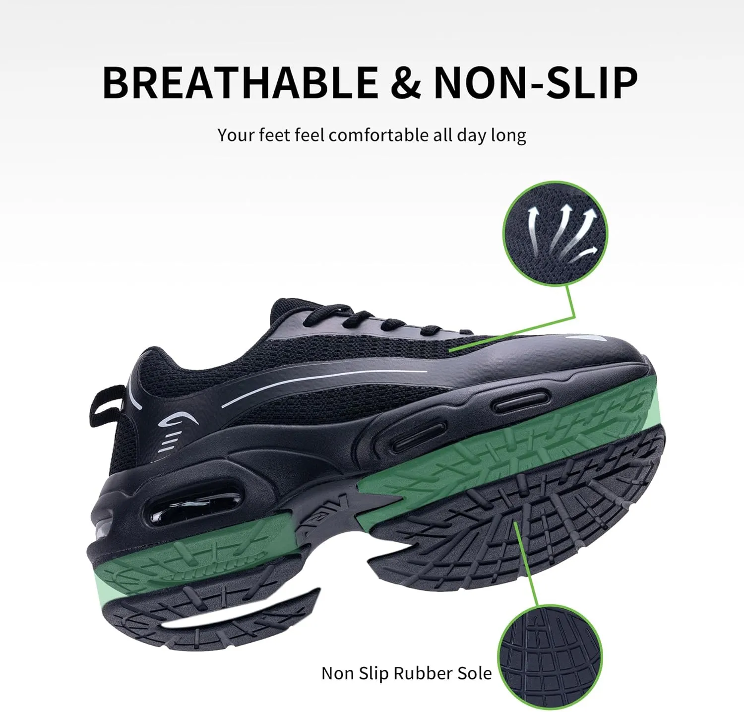 Womens Walking Shoes with Arch Support | Orthotic Sneakers for Plantar Fasciitis Foot Heel Pain Relief | Tennis Running Shoes US 6.5-11
