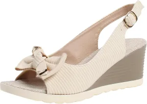 Women's Wedge Sandals,Low Wedge Heels Summer Dressy Ankle Strap Open Toe Flower Shoes Comfortable Sandals