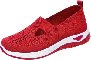 Women's Woven Orthopedic Breathable Soft Shoes Tennis Shoes Womens Wide Feet Casual Work Shoes Platform Sneakers White Tennis Shoe Loafers Dress Shoe