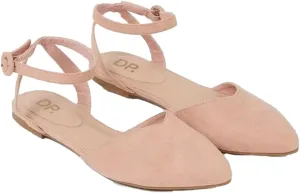 Womens/Ladies Poppy Open Back Ballerina Flats