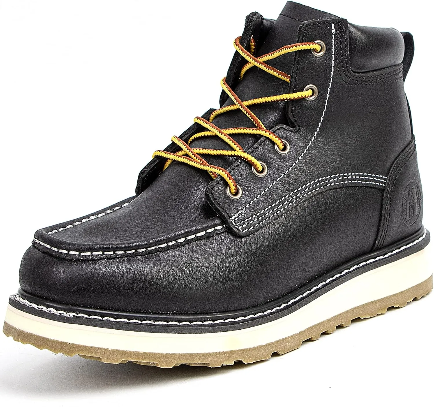 Work Boots for Men - 6" Composite/Soft Toe Mens Work Boots, Non-Slip Water Resistant EH Construction Work Shoes