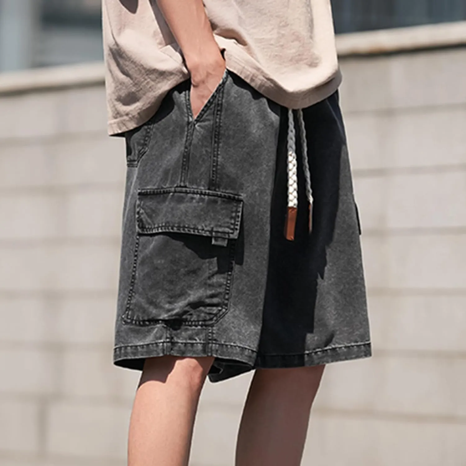 XYXIONGMAO Men's Black Streetwear Cargo Casual Shorts for Men Cyberpunk Green Joggers Techwear Sweatpants Hip Hop Cargo Pants