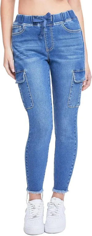 YMI Women's Skinny Cargo Jeans
