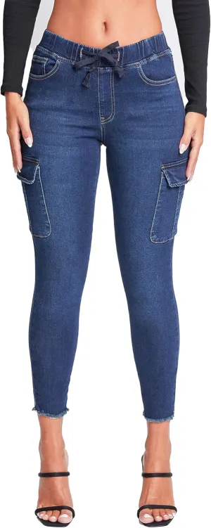 YMI Women's Skinny Cargo Jeans