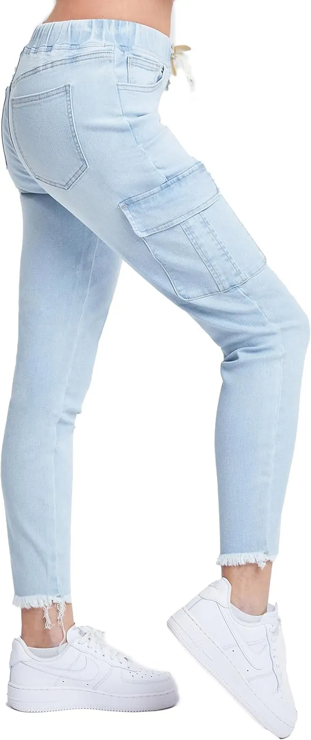 YMI Women's Skinny Cargo Jeans