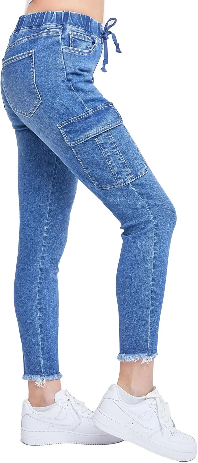 YMI Women's Skinny Cargo Jeans