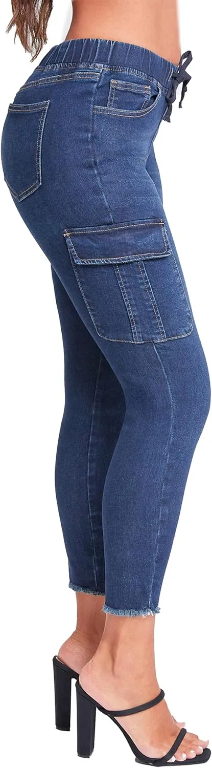 YMI Women's Skinny Cargo Jeans