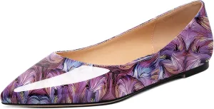 Zamikoo Flats Shoes Women, Pointed Toe Slip On Loafer Flats Shoes Pumps for Office Casual Dressy Comfortable