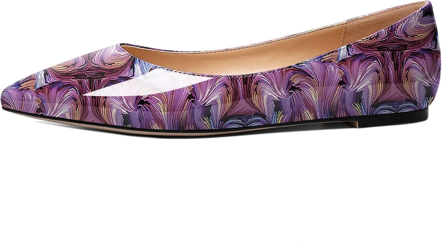 Zamikoo Flats Shoes Women, Pointed Toe Slip On Loafer Flats Shoes Pumps for Office Casual Dressy Comfortable