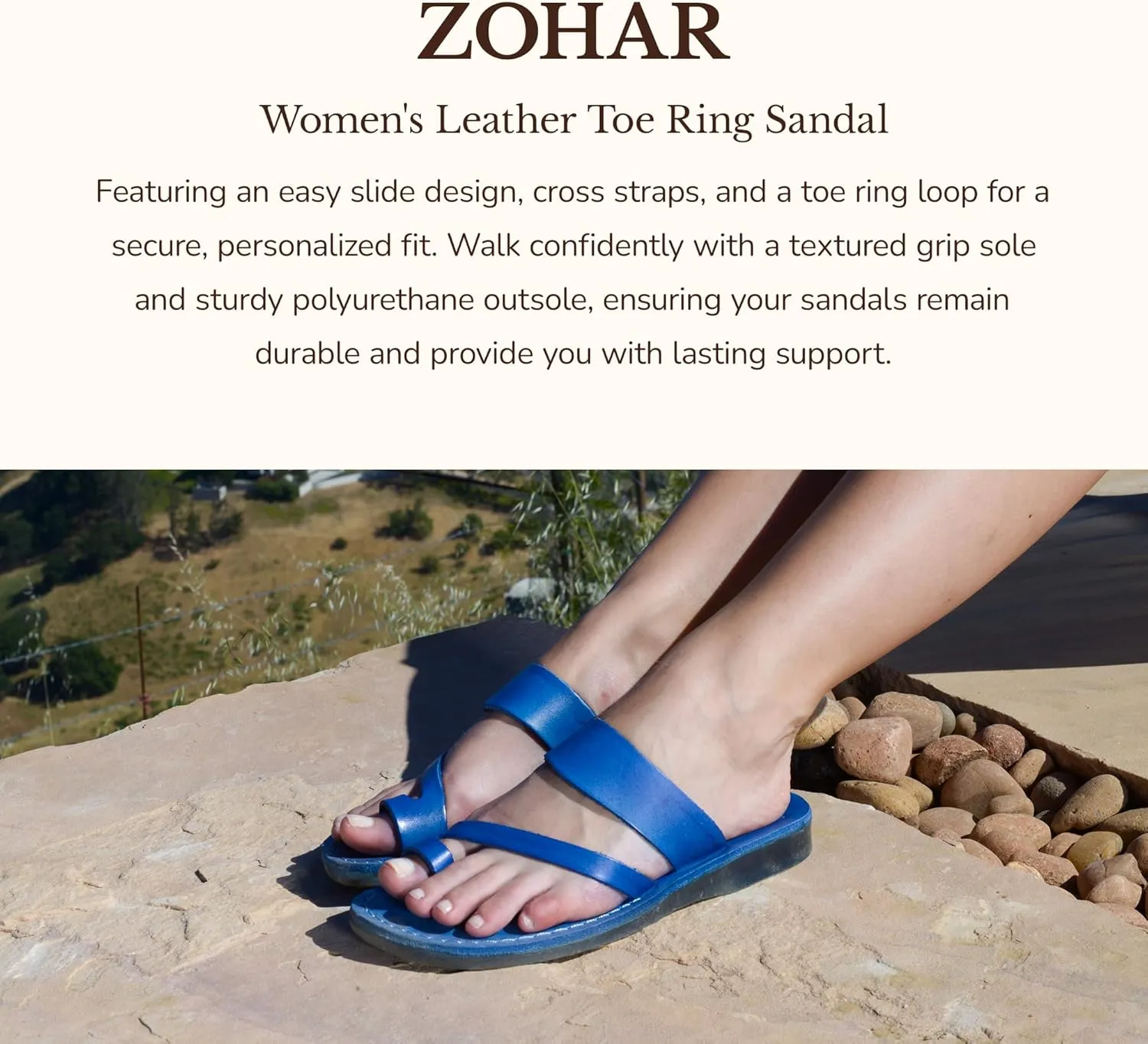 Zohar - Leather Toe Ring Sandal - Womens Sandals