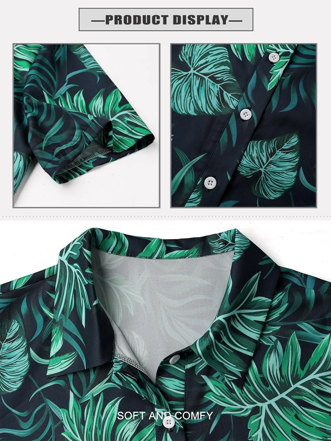 ZXZY Women Summer Hawaii Shirts Soft Cool Floral Tropic Print Short Sleeve Button Up Tops T-Shirt